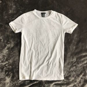 NWOT Sheer See Through Mesh White T-shirt